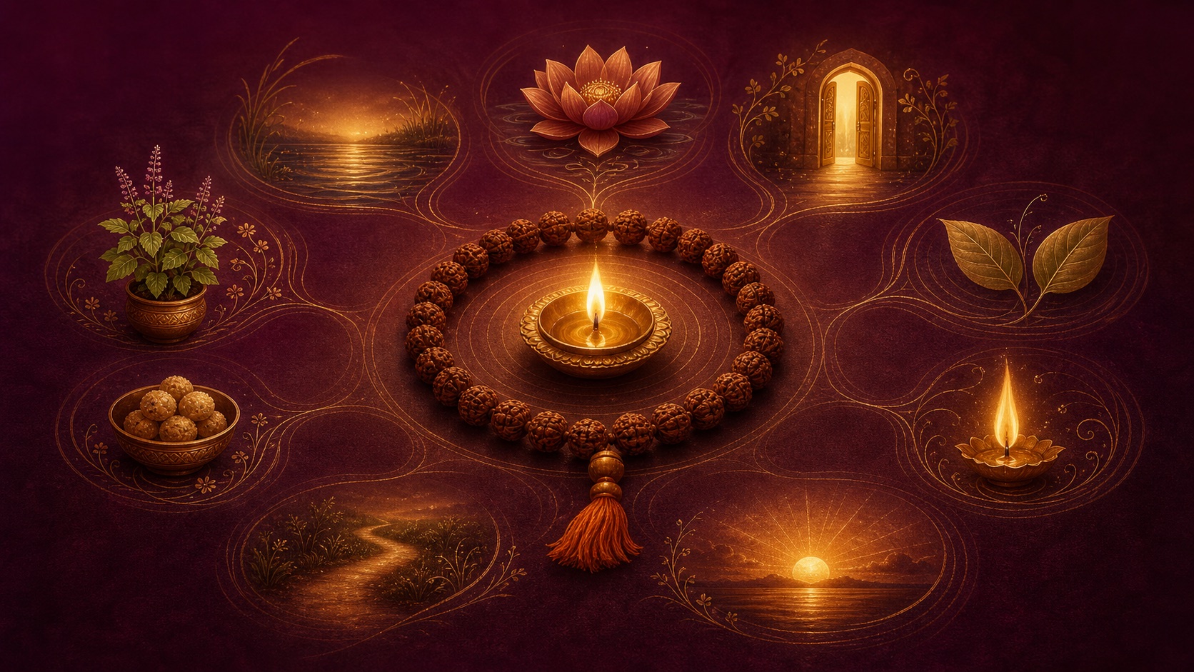 A warm symbolic devotional illustration representing the quiet inner changes that grow from daily Naam Jaap.